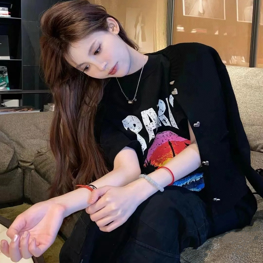 短袖潮牌印花纯棉男女同款