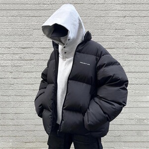 小众潮牌GRAILZ TALK高街黑色面包服vibe风棉服外套秋冬保暖棉衣
