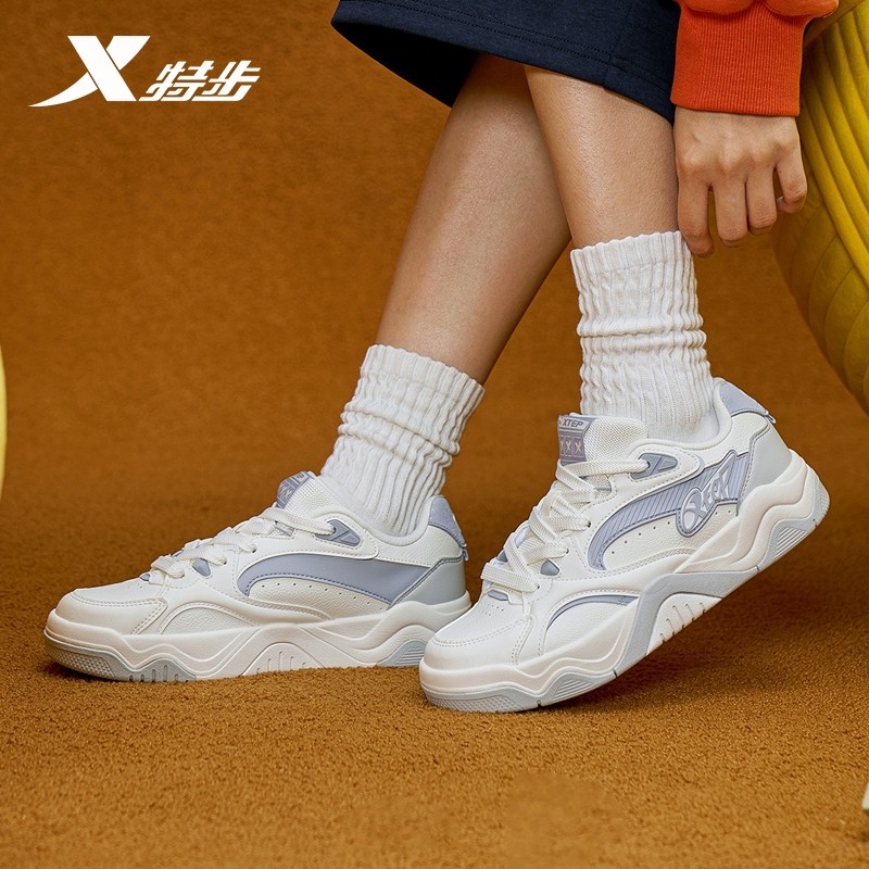 特步锯齿鞋2025冬季新款女鞋板鞋革面保暖休闲鞋运动鞋门店同款鞋,运动鞋new,板鞋,淘宝优惠券,粉丝福利购,淘宝优惠卷