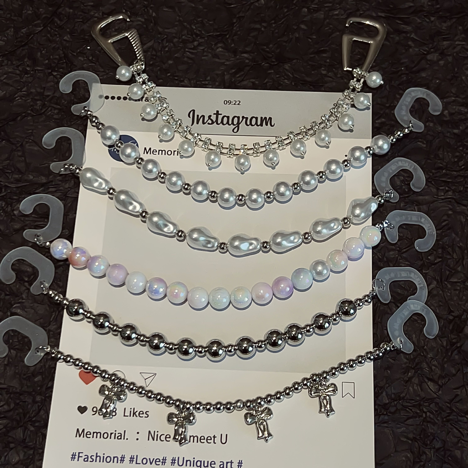 洞洞鞋鞋花装饰洞洞鞋花园鞋装饰配饰换装配饰流苏仿珍珠链条