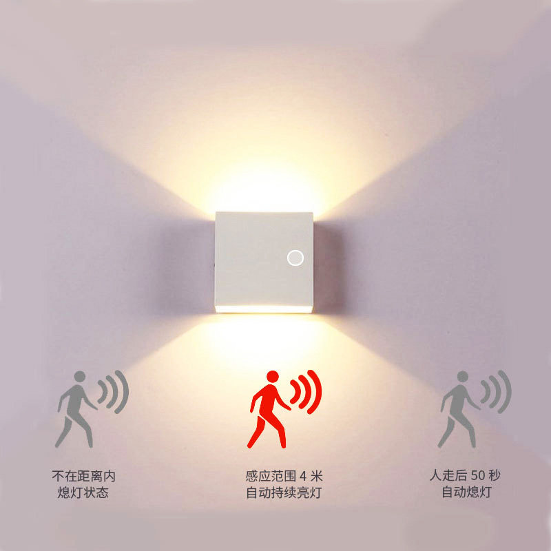 新品低压!插电接电款感应壁灯人来即亮楼梯走道玄关人体感应灯