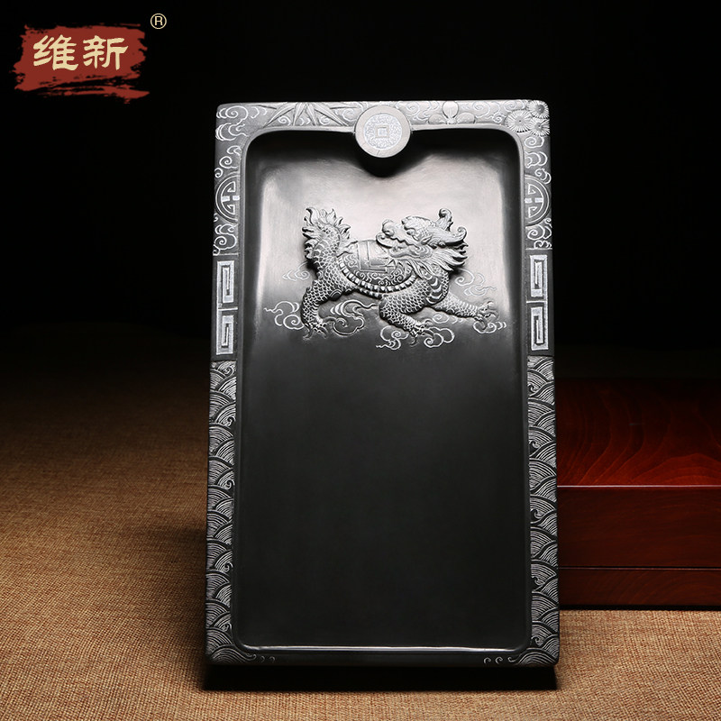仿古砚台老坑文房摆件高档歙砚