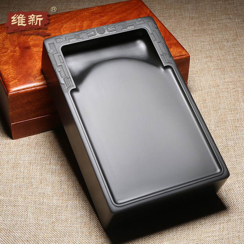 名师作品老坑砚台天然原石歙砚