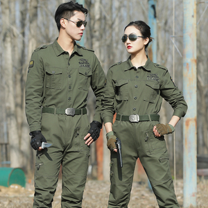 空降师迷彩套装纯棉战术服军绿色军训服四季教官训作服军迷服装男