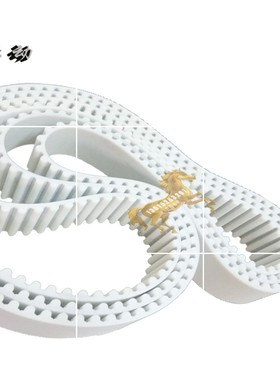 200吨折弯机同步连动同步白色PU钢丝带8M齿型皮带同步3912/489齿