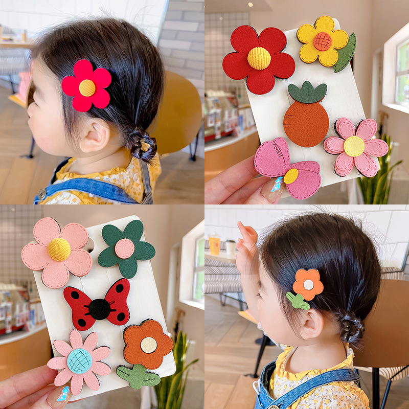 宝宝碎发魔术贴发夹发卡2023年新款儿童刘海发贴头饰婴儿卡通发饰