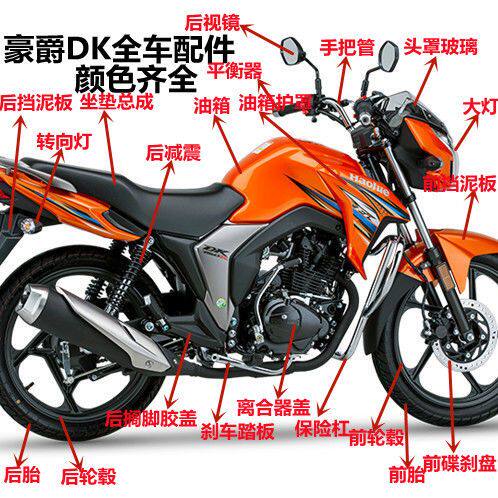 适用豪爵摩托车DK150-30C/30D/30F电喷导流罩 仪表大灯前挡泥配件