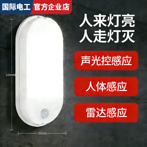 led三防感应壁灯红外线人体感应