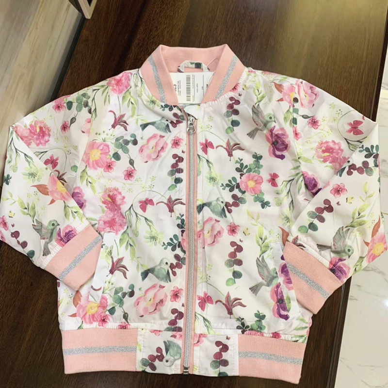 儿童外套春秋新款风衣女童洋气夹克拉链衫宝宝碎花立领上衣防风衣在类目 童装/婴儿装/亲子装, 外套/夹克/大衣, 普通外套中 - 来自Buy2taobao.com提供专业的淘宝代购服务