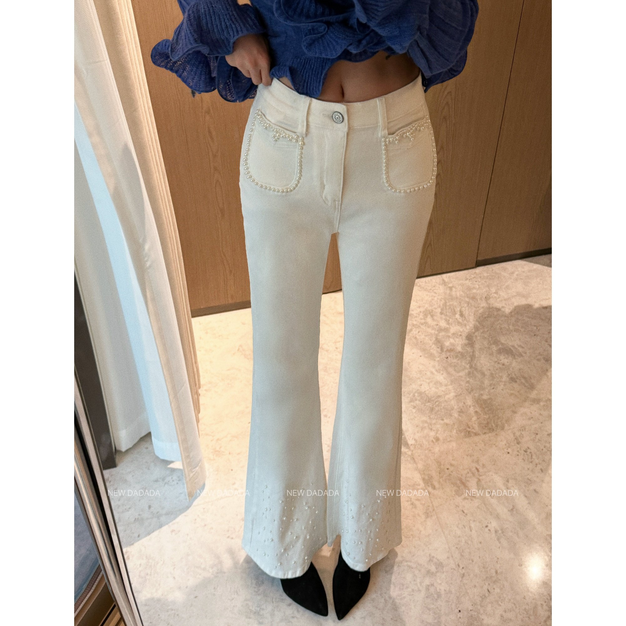 利达 NEW DADADA【珍珠白裤】时尚潮流百搭牛仔裤CDM4685,女装/女士精品,牛仔裤,淘宝优惠券,粉丝福利购,淘宝优惠卷