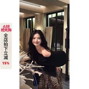 利达NEW DADADA【4种穿法的上衣】高端轻奢风斜肩t恤女设计感上衣