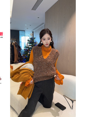 利达 NEW DADADA【糖心解构】气质休闲设计感显瘦毛织马甲JPM3328