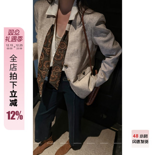 NEW 外套女长袖 DADADA 复古休闲西装 设计感小众上衣 时节 利达