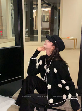 利达 NEW DADADA【花间趣影】时尚休闲修身气质开衫上衣CPM2897