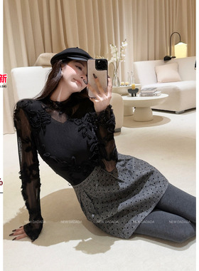 利达 NEW DADADA【暗调玫瑰】新时尚百搭气质上衣QUM3631