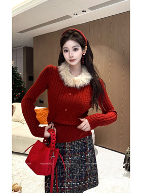 利达 NEW DADADA【甜绪暴胀】新时尚百搭气质毛织上衣DPM3680