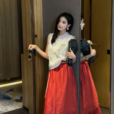 利达 NEW DADADA 【柔岛旧梦】设计感显瘦百搭半身裙SDK2529