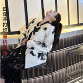 利达NEWDADA西装 外套女2025春设计感小众新中式 水墨画小西服休闲