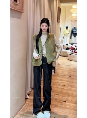 利达 NEW DADADA【媚骨甜趣】时尚休闲修身气质外套马夹QGM2612