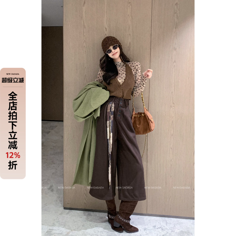 利达 NEW DADADA【古灵精甜】气质时尚百搭休闲裤子CDM2757