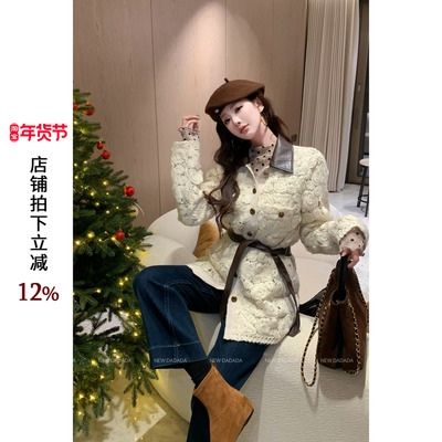 利达NEWDADA法式小香风短款钩花针织开衫独特别致外套外套TDK2075