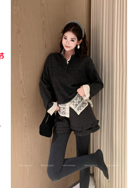 利达 NEW DADADA【黑松露】简约高级百搭针织上衣CUM3916