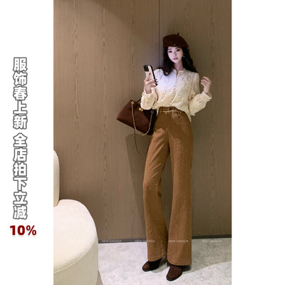 利达 NEW DADADA【焦糖椰蓉】时尚百搭休闲设计感牛仔裤CMZ3626