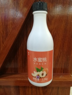 馥利水蜜桃汁1.2kg水蜜桃饮料浓浆奶茶咖啡饮品用水蜜桃果汁 包邮