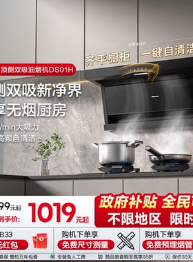 海信抽油烟机燃气灶套装套餐顶侧双吸以旧换新家用租房厨房DS01H