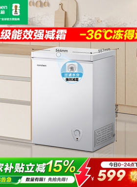 容声100L小冰柜家用冷柜节能保鲜小型保鲜冷冻速冻单温减霜冰箱