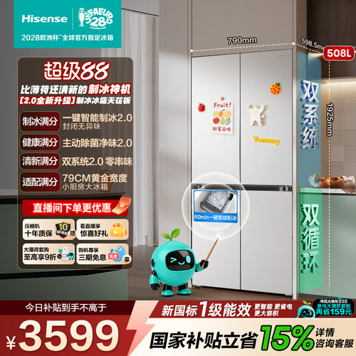 海信[大薄荷2.0]508十字制冰神机