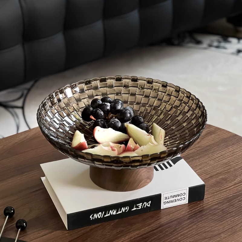 中古风果盘客厅茶几家用高颜值水果盘零食糖果摆放收纳托盘