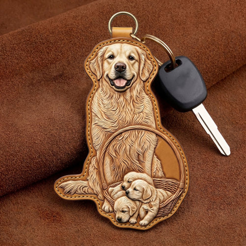 黄金猎犬宠物特殊纪念品高档PU皮