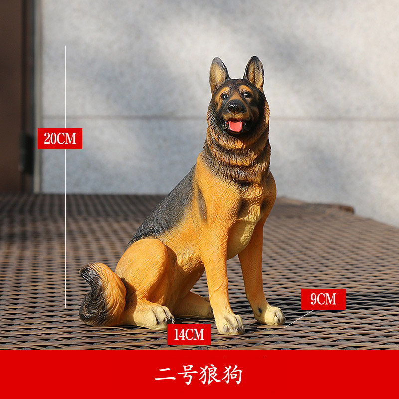名犬仿真小狗摆件创意礼物书桌树脂动物摆件家居装饰品生日礼品