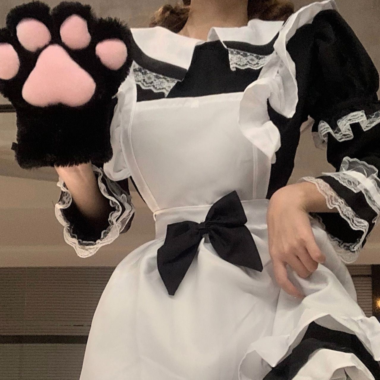 手套纯棉猫爪女仆动漫周边cos