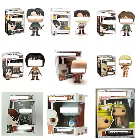Attack on Titan Soldier Levi Eren Mikasa Ackerman Figure Model Toy