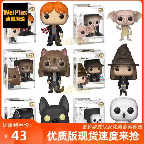Harry Potter Owl Hedwig Black's Dog Cat Head Hermione Voldemort Figure