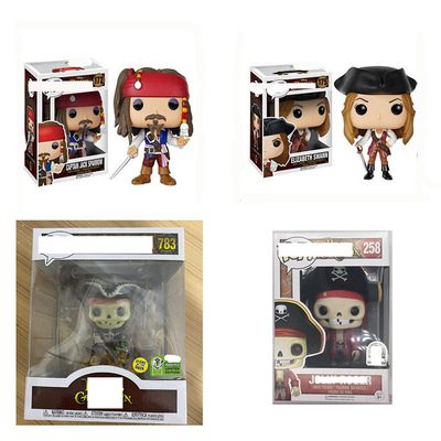 Funko pop加勒比海盗5 杰克史派若船长 威尔特纳 斯旺 手办 模型