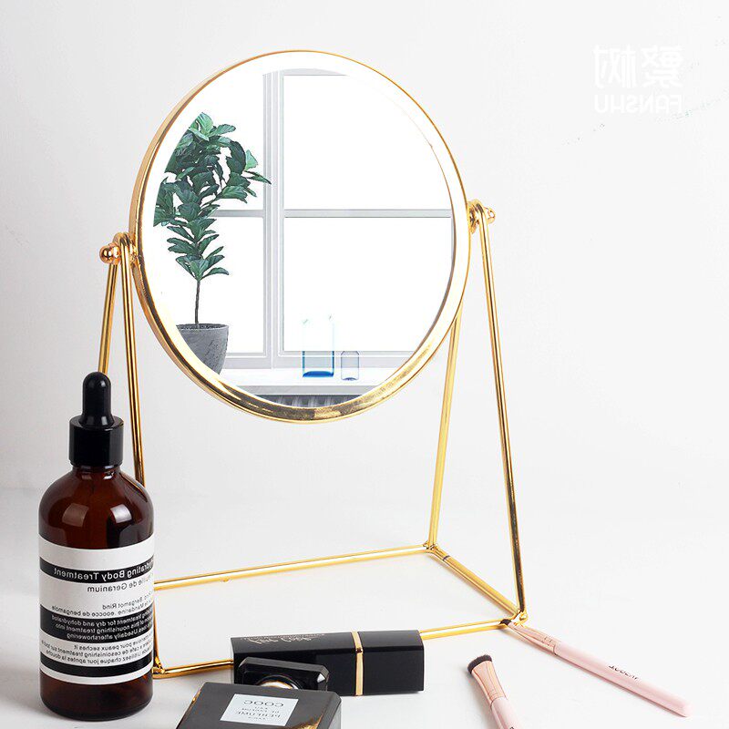 镜子化妆镜桌面台式少女心ins网红家用卧室北欧宿舍金色梳妆镜|msdalam kategori keluarga/Alat Pembersihan peribadi, Peralatan pembersihan penjagaan diri, com/Cermin mudah alih, cermin mudah alih - dari Buy2taobao.com untuk memberikan perkhidmatan ejen Taobao profesional membeli