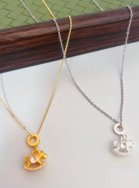 新中式合金小木马本命年女款项链