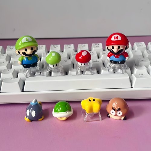 创意可爱玛丽十字轴键帽摆件