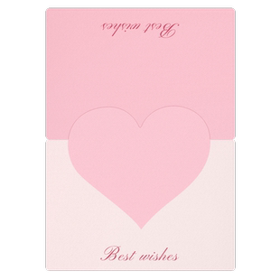 ins风爱心立体贺卡明信片小卡片纸手写心愿卡空白祝福留言卡片莫兰迪色2023年生日花店小卡片节日diy折叠卡纸