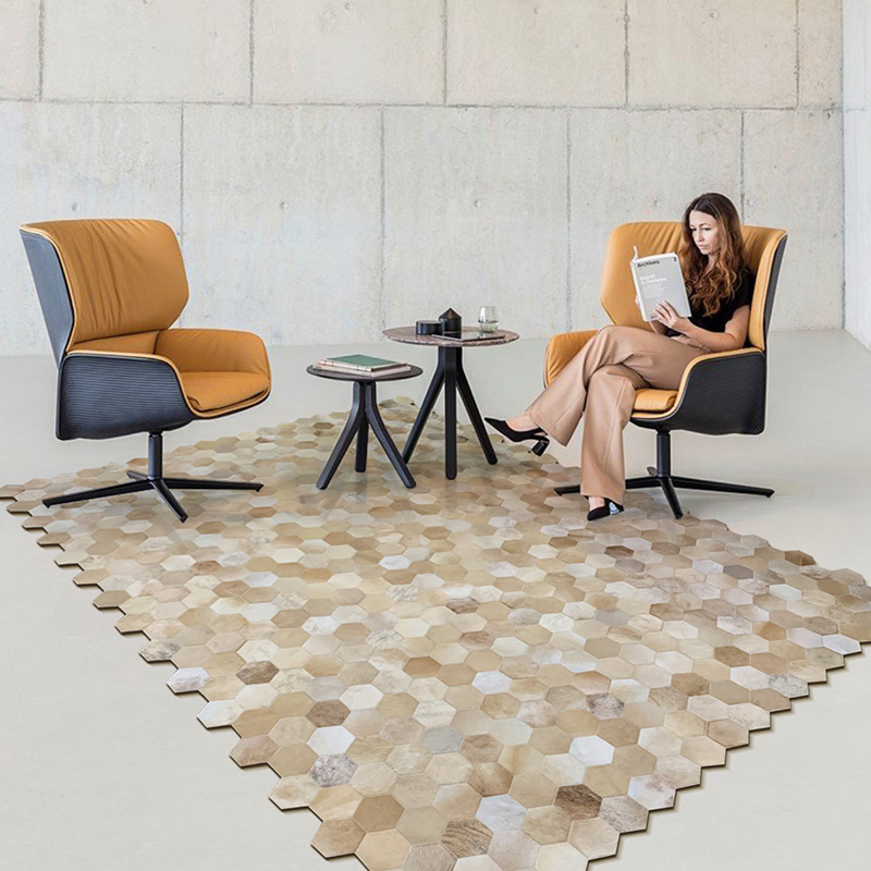 轻奢维度原创牛皮地毯5