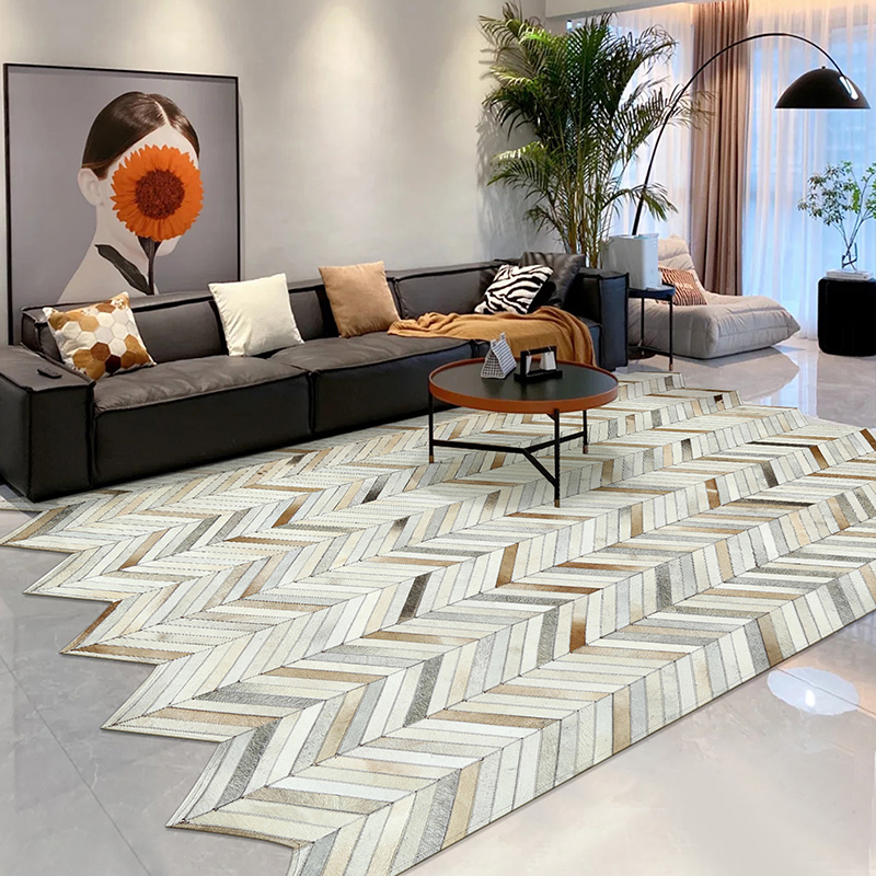 轻奢维度原创牛皮地毯3