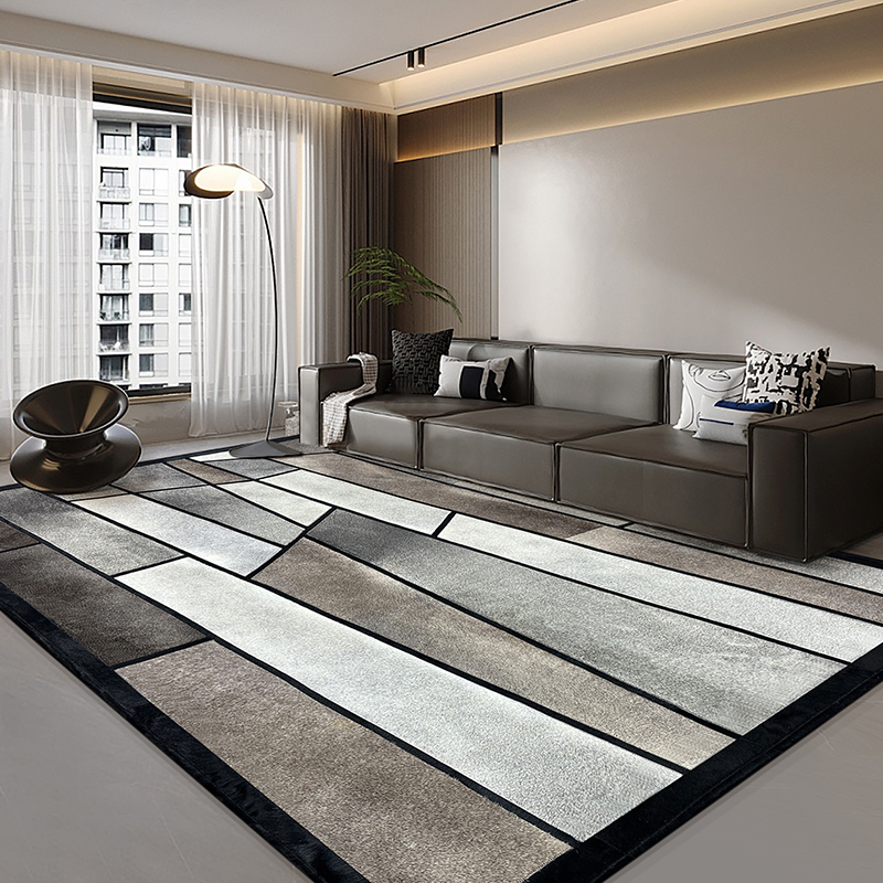 轻奢维度客厅卧室轻奢牛皮地毯