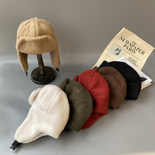 秋冬新款 羊羔毛雷锋帽保暖护耳加厚滑雪帽