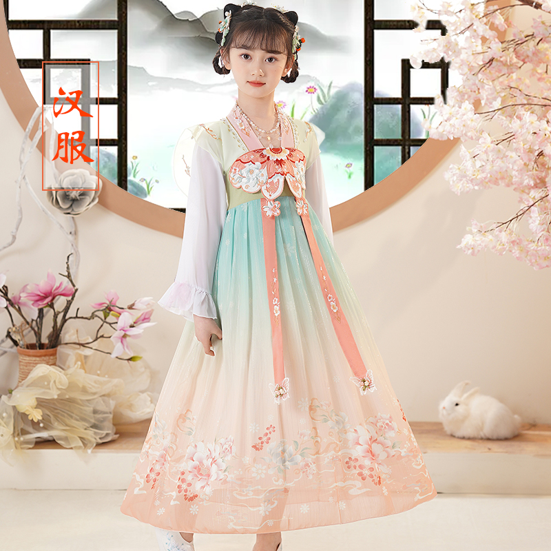 汉服女童超仙纱裙飘逸襦裙古典舞