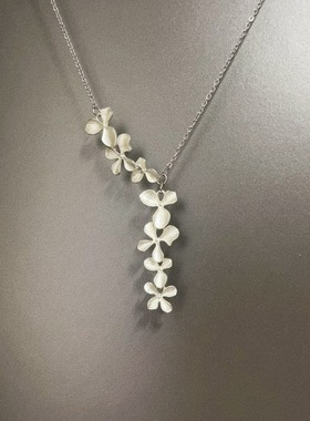 Vintage古着 Silver-plated flowers项链