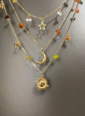 Vintage古着 Golden Sky Star Track项链