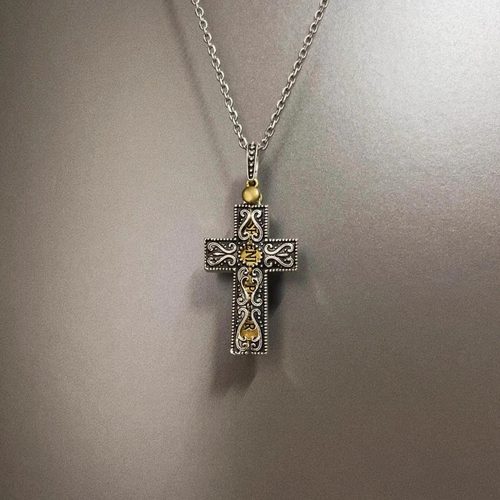 Vintage古着 Iris cross open项链